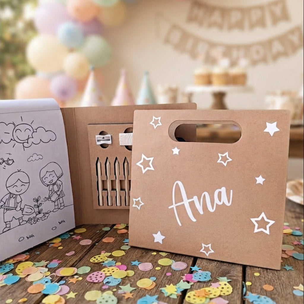 Carpeta dibujos + lapiceros eventos
