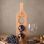 Botellero de madera personalizado