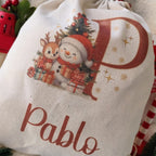 Saco navideño inicial muñecos