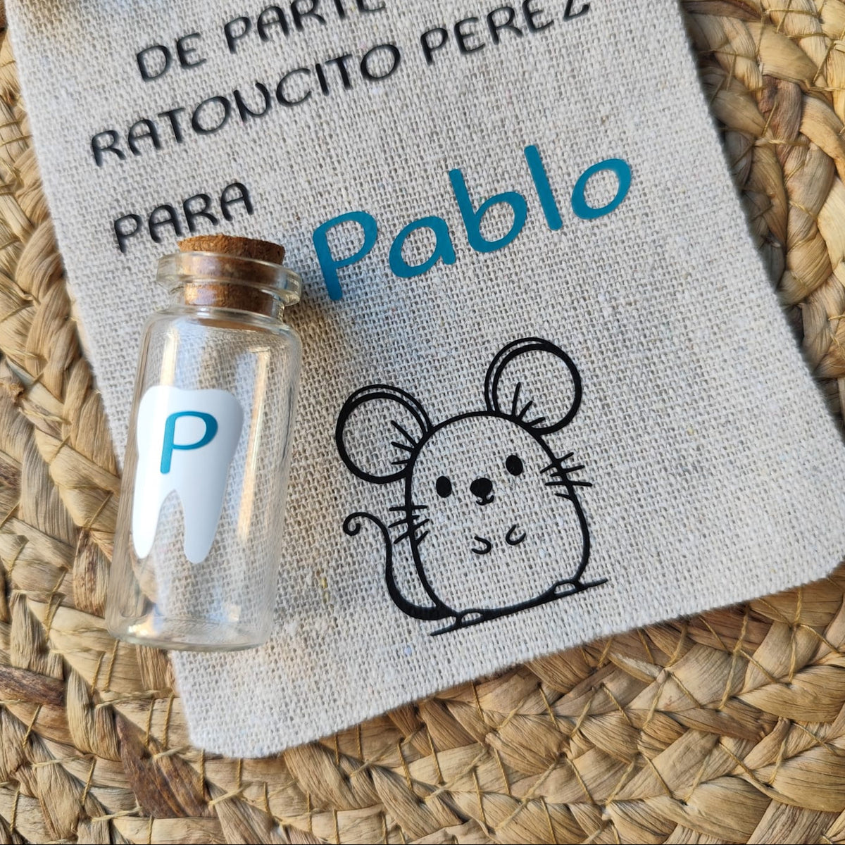 Saquito y frasco Ratoncito Pérez
