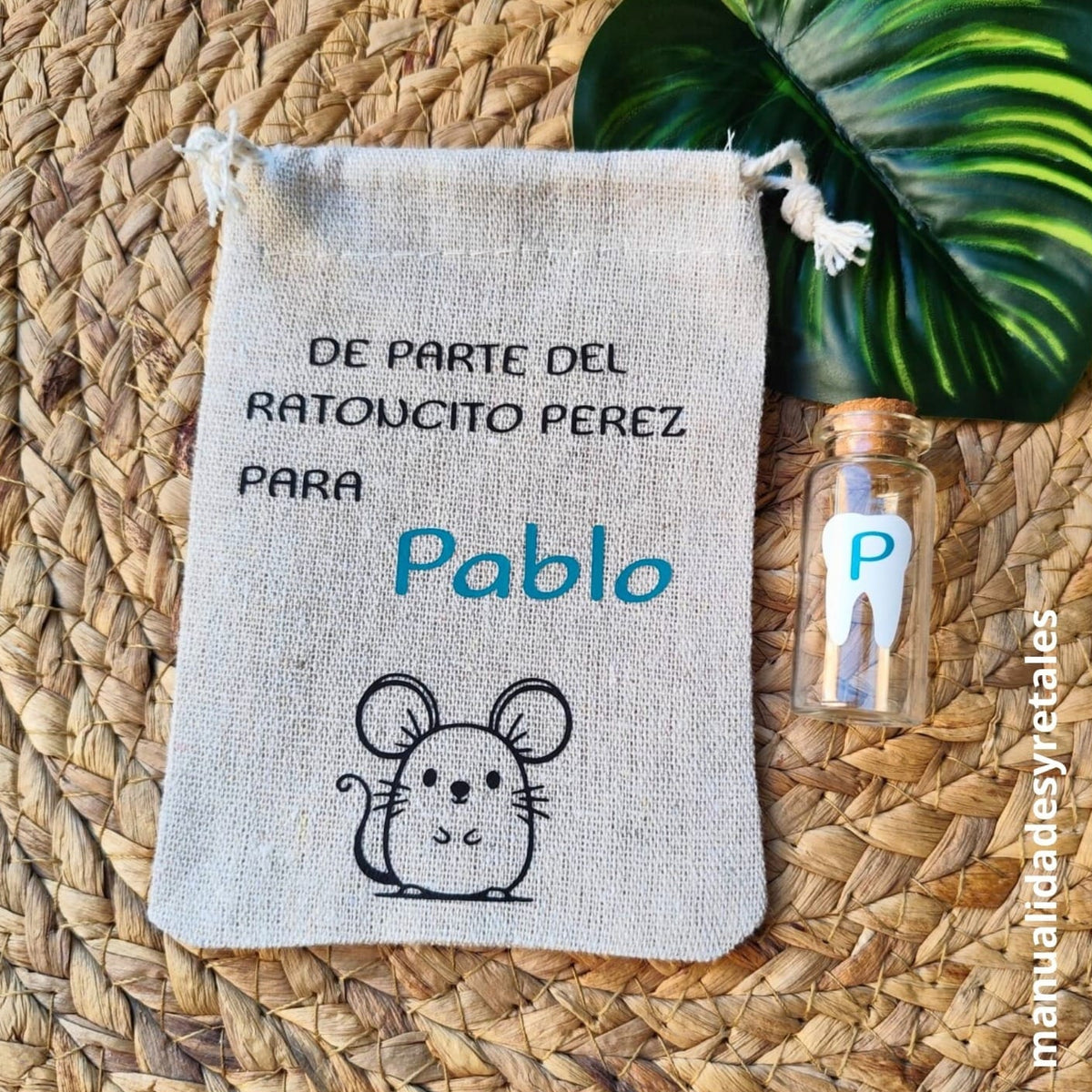 Saquito y frasco Ratoncito Pérez