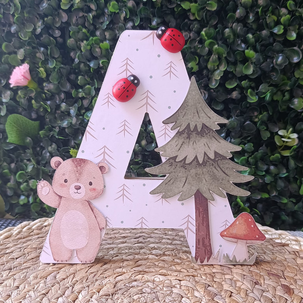Inicial scrap Nórdic Bear 19cm