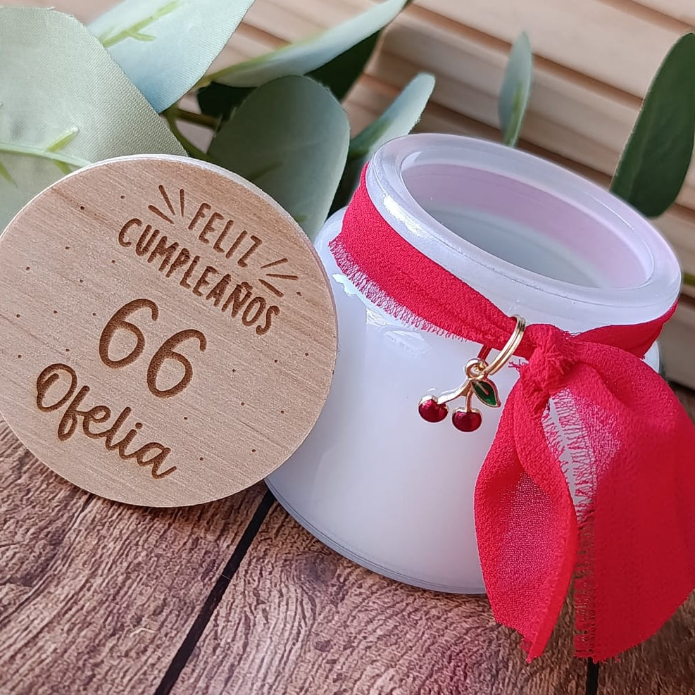 Vela aromática personalizada cumpleaños