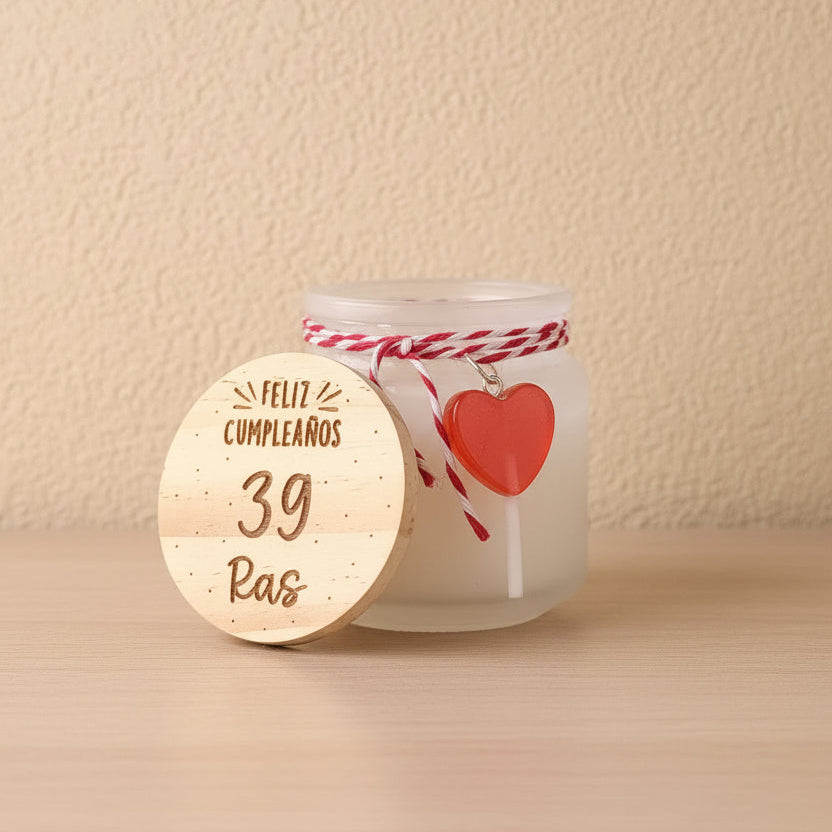 Vela aromática personalizada cumpleaños