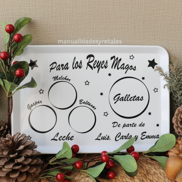 Bandeja Navidad personalizada