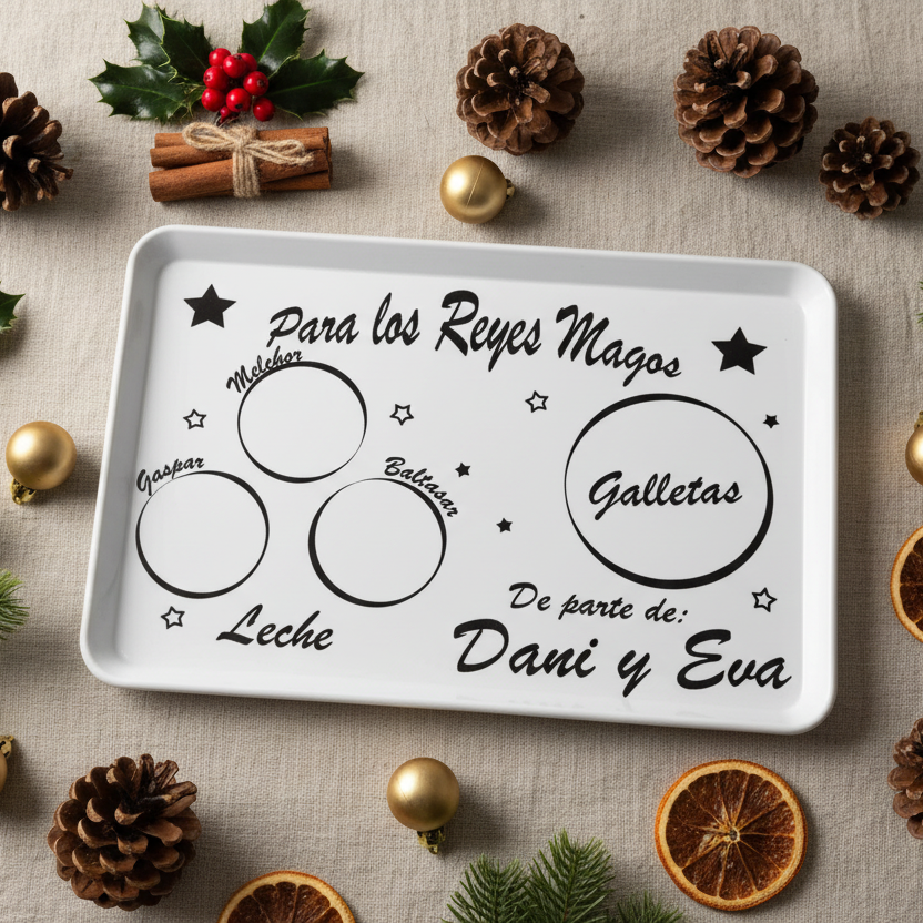 Bandeja Navidad personalizada