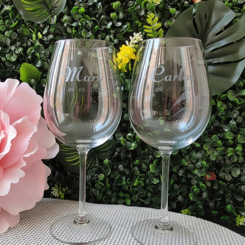 Copa de vino XXL grabada