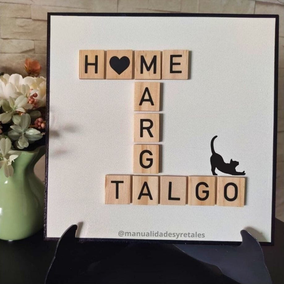 Cuadro home con nombres entrelazados