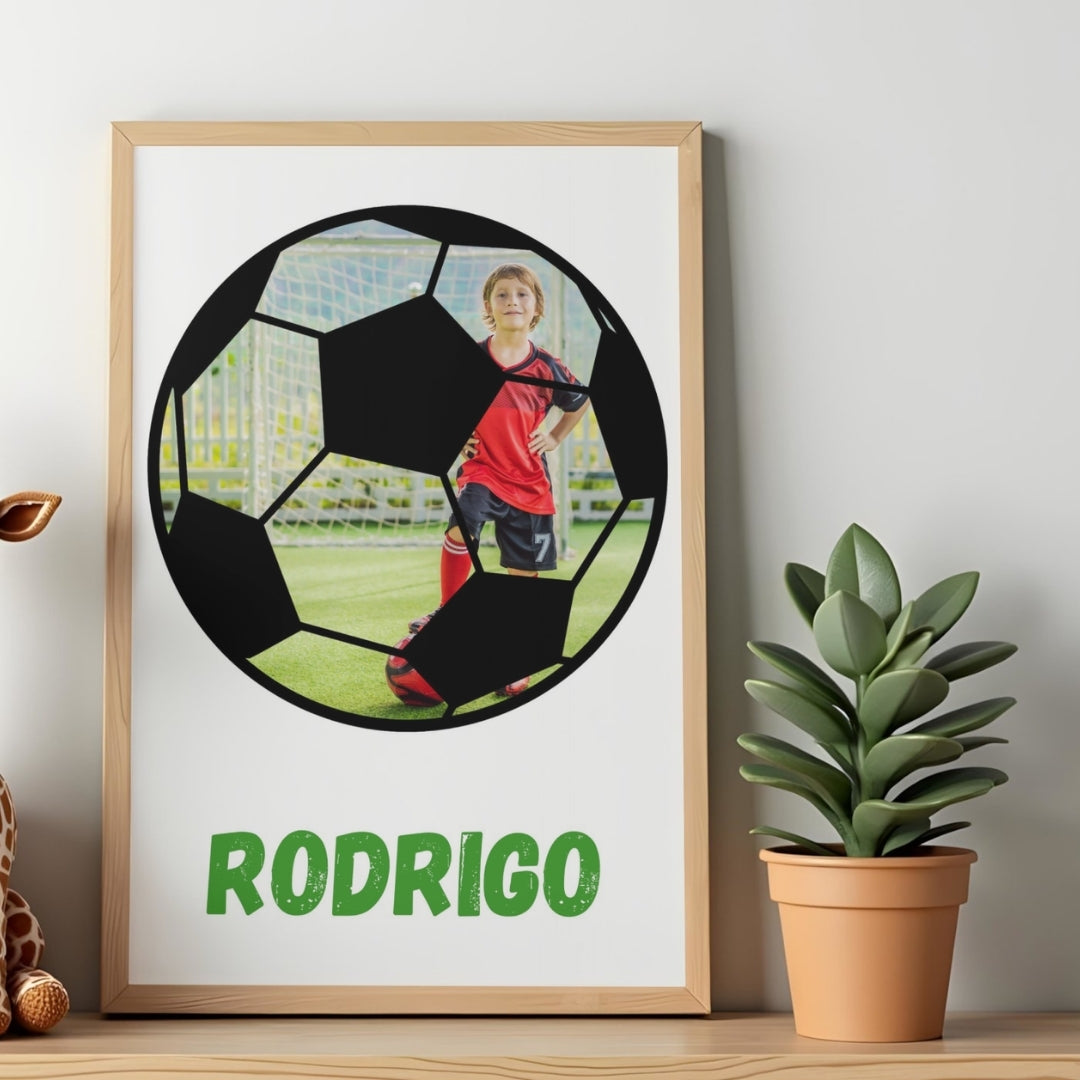 Marco con lámina futbol