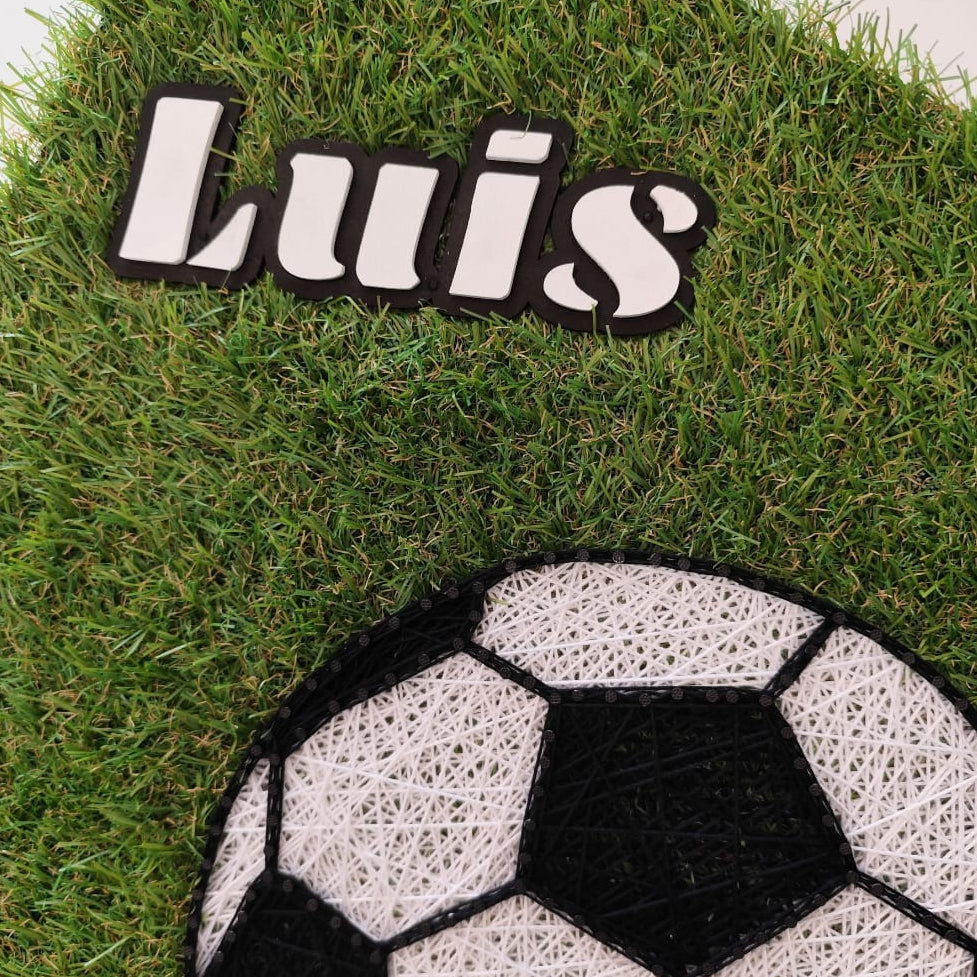 Hilorama balón y bota fútbol