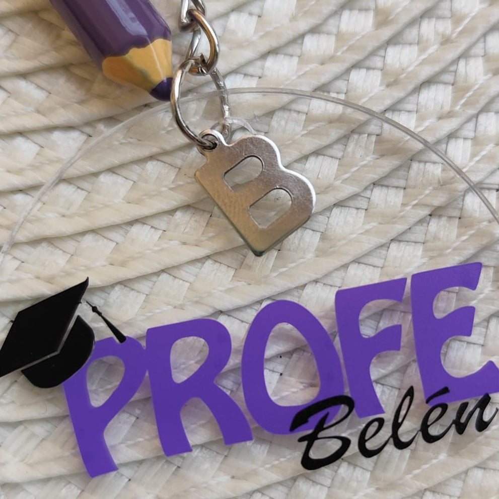 Llavero profe metacrilato