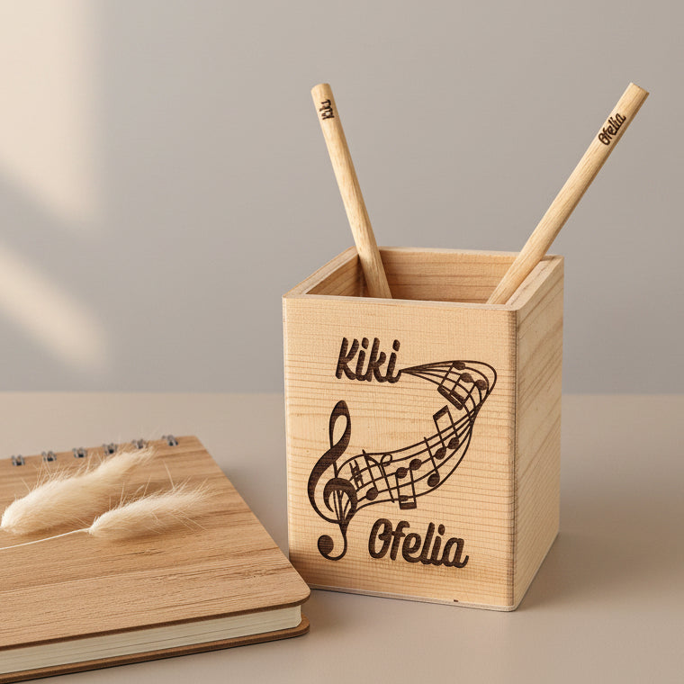 Porta lápices personalizado pino.