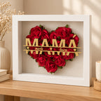 Marco 3D flores Mamá monograma