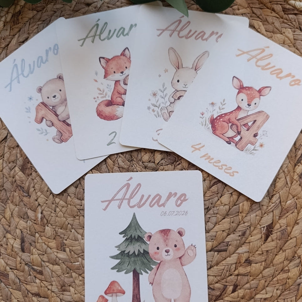 Tarjetas 12 meses bebé