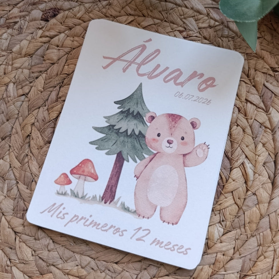Tarjetas 12 meses bebé