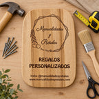 Madera teca grabada evento