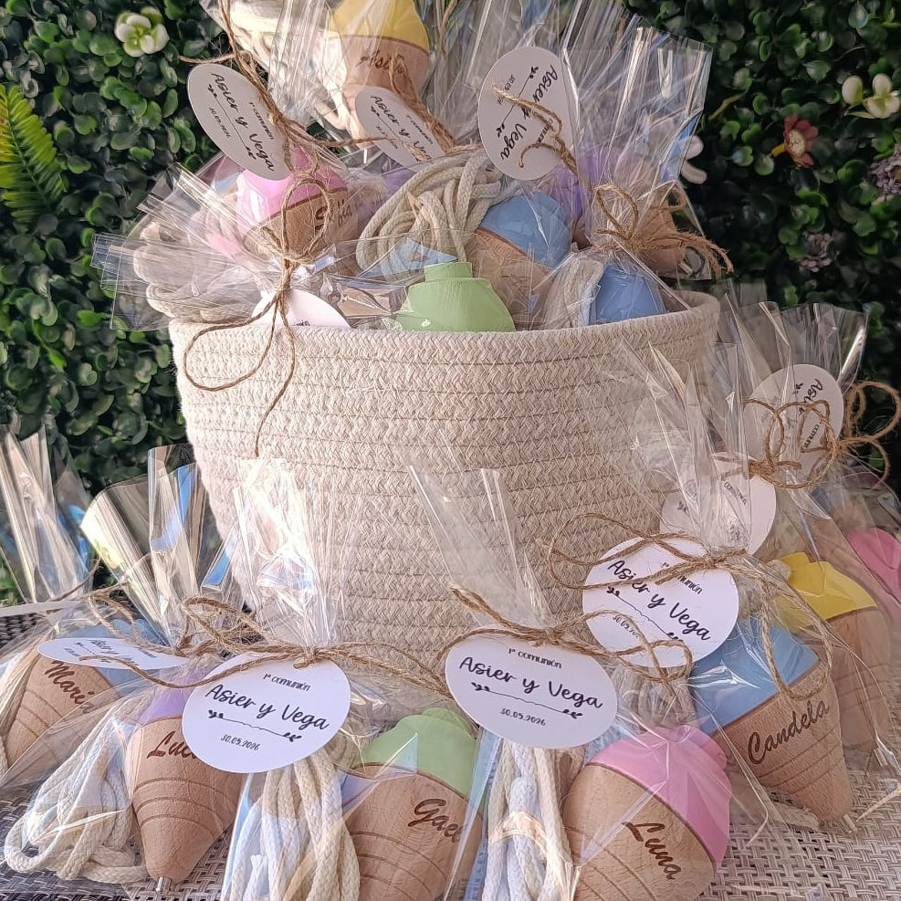 Peonzas madera color eventos