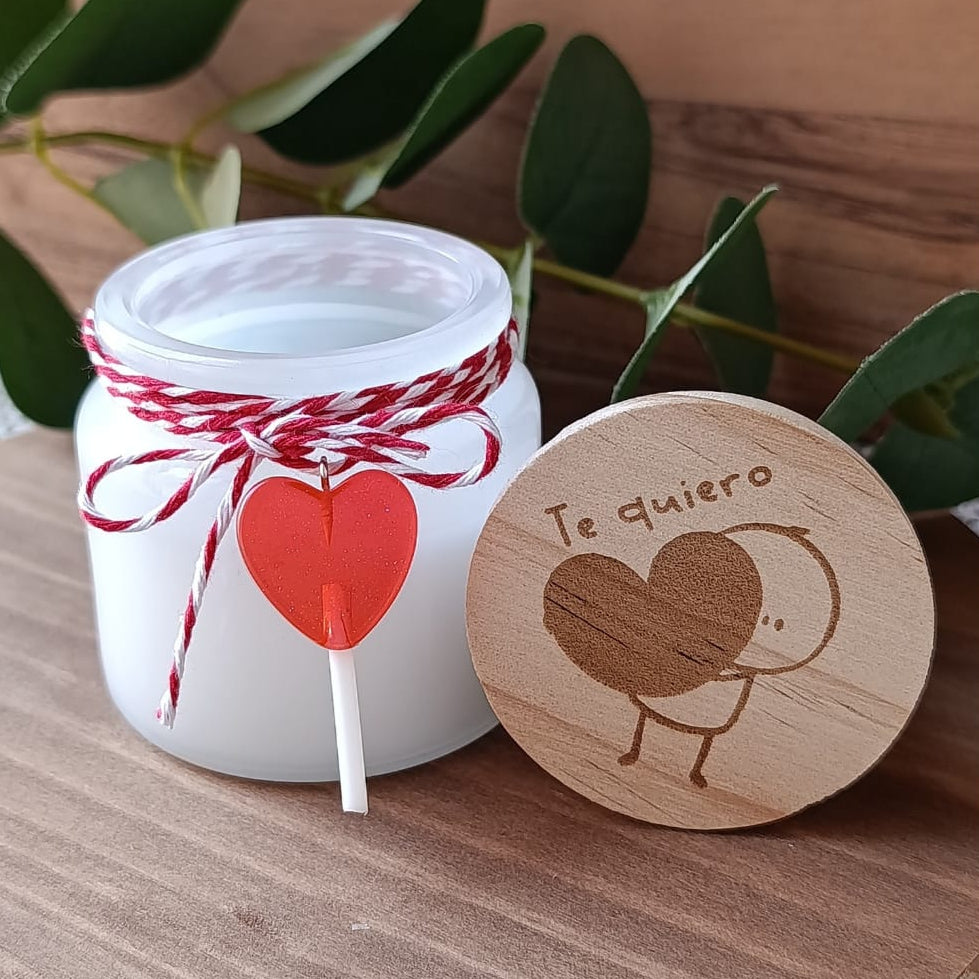 Vela aromática personalizada te quiero