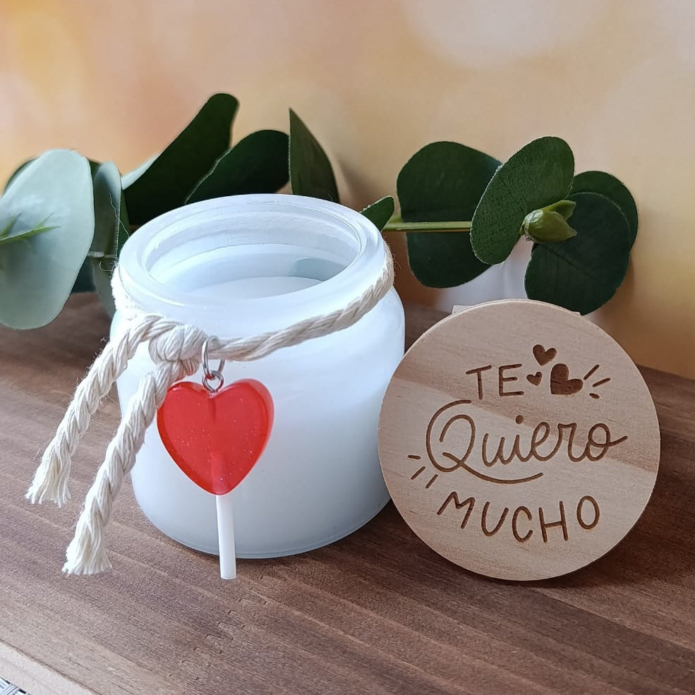 Vela aromática personalizada te quiero