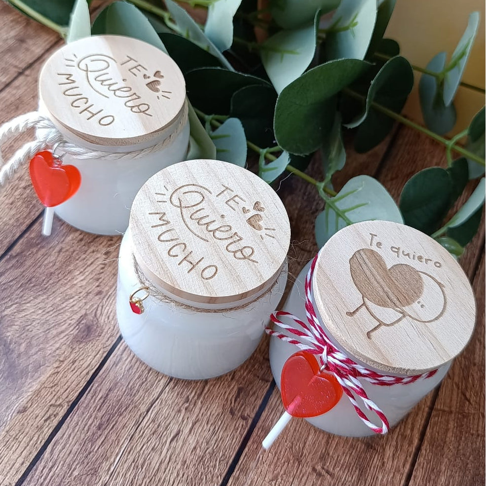 Vela aromática personalizada te quiero