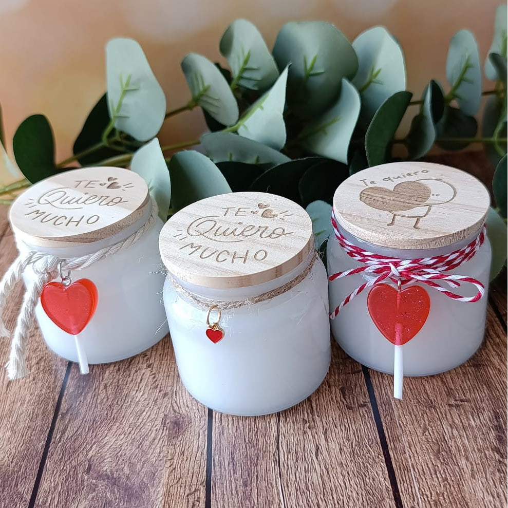 Vela aromática personalizada te quiero